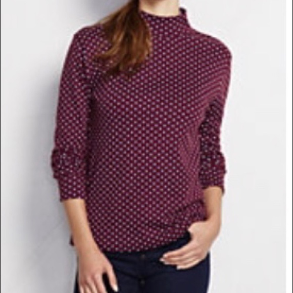 Lands’ End Relaxed Mock Turtleneck